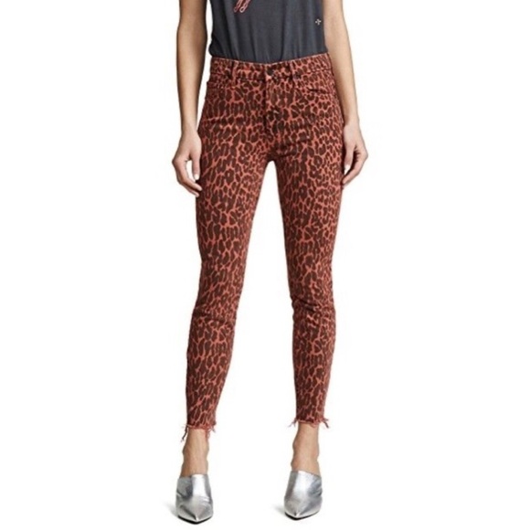NEW NWT Mother High Waisted Looker Ankle Fray Jeans Animal Attraction - Picture 2 of 14